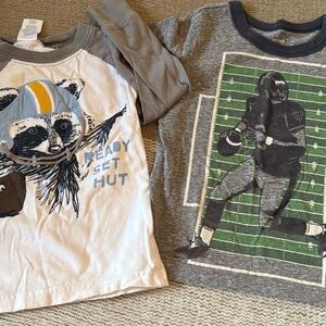 Gymboree Kids Long Sleeve Tees - Gray and White